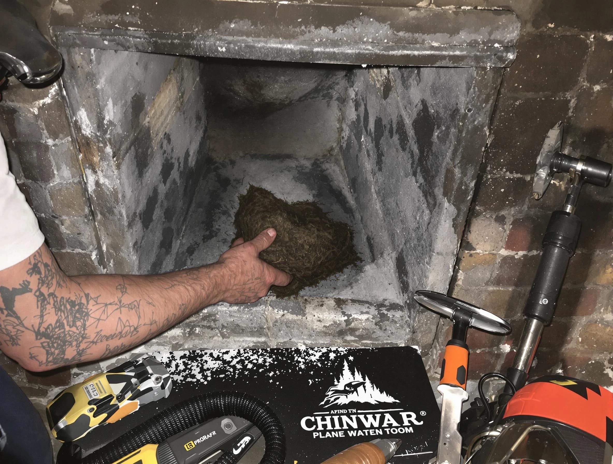 Berkley Chimney Sweep safely removing debris and screening chimney in Berkley, CO