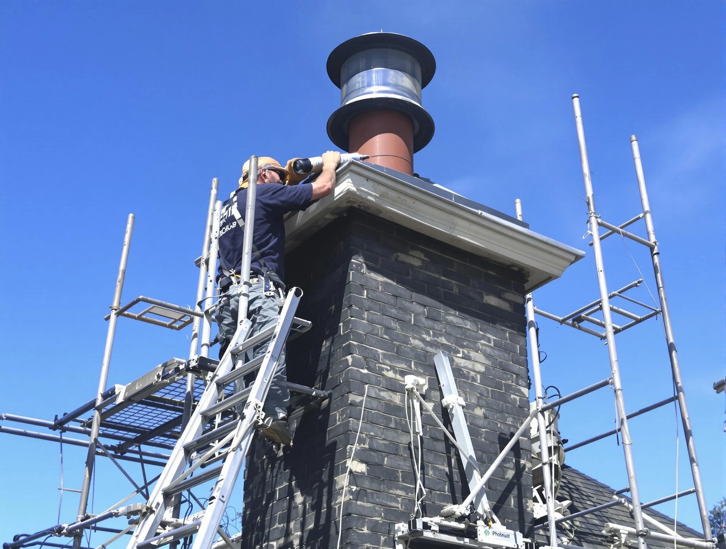 Sturdy chimney crown finished by Berkley Chimney Sweep in Berkley, CO
