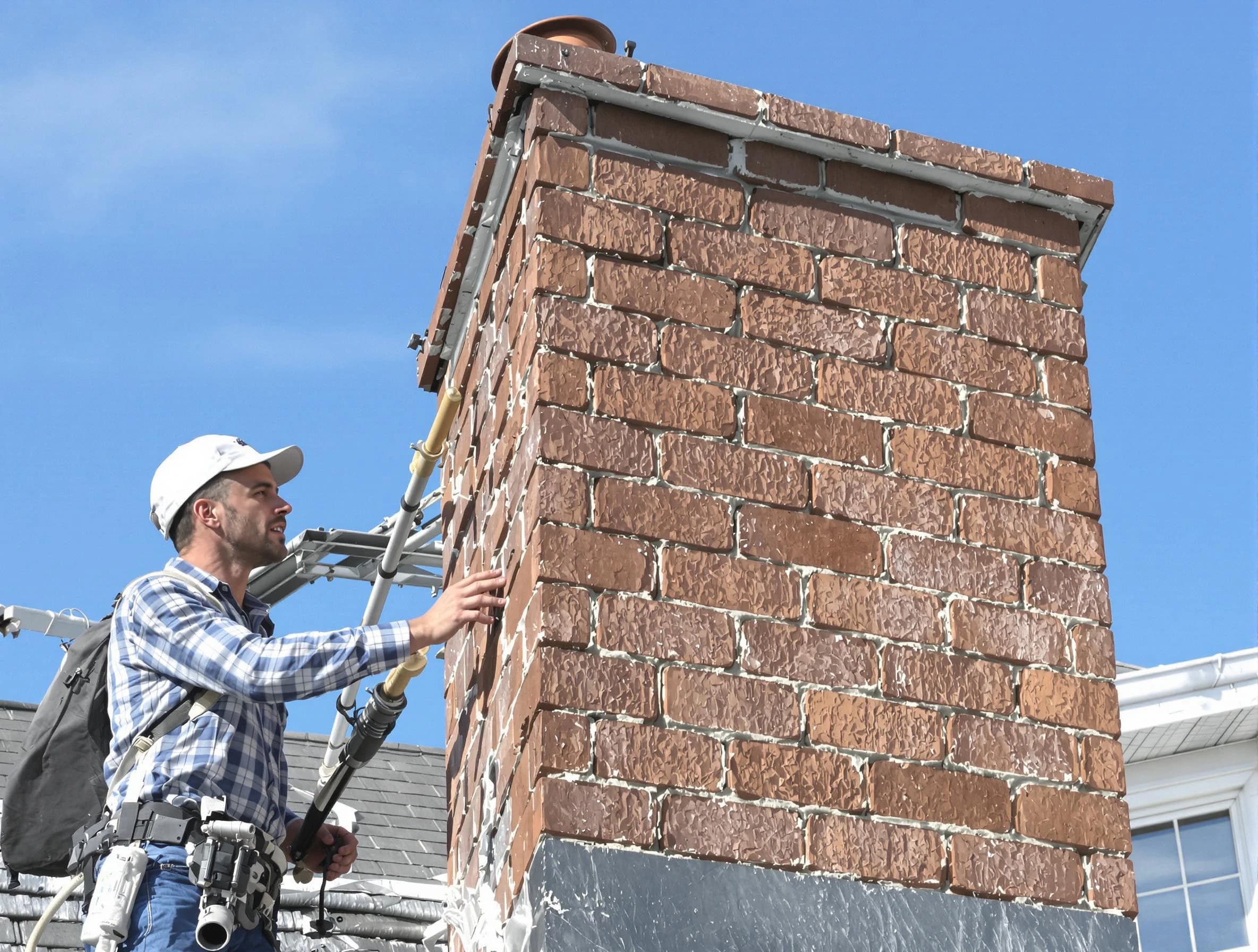 Brickwork for a chimney rebuild by Berkley Chimney Sweep in Berkley, CO