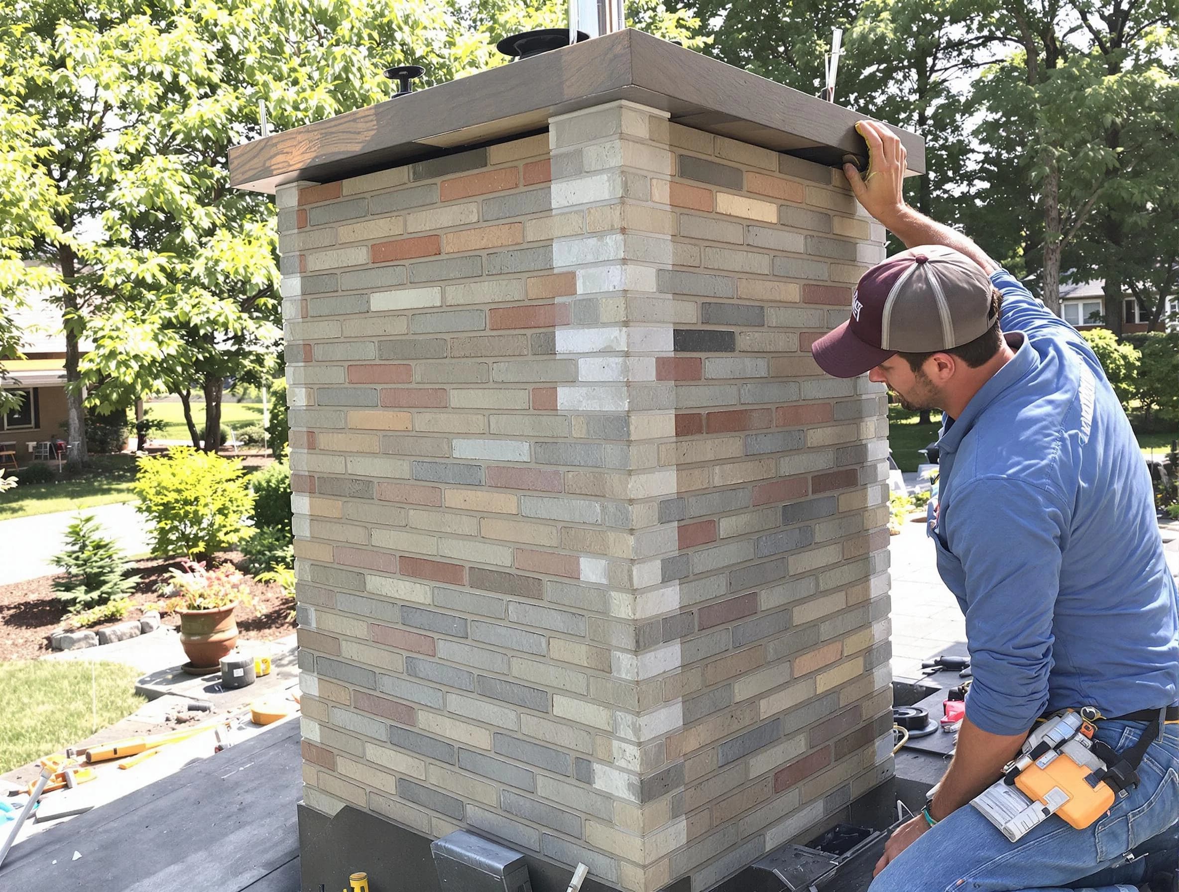 Berkley Chimney Sweep completing a modern chimney remodel in Berkley, CO