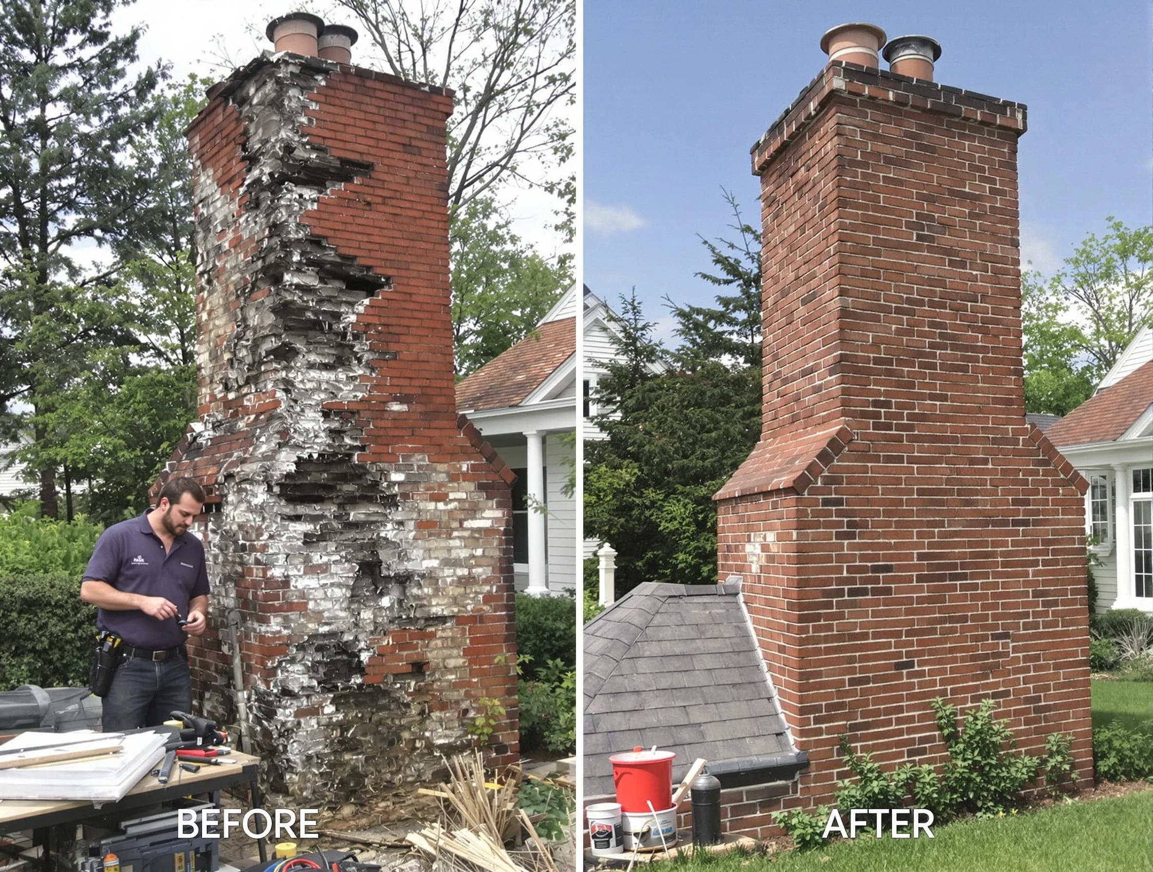 Berkley Chimney Sweep performing a full chimney restoration in Berkley, CO