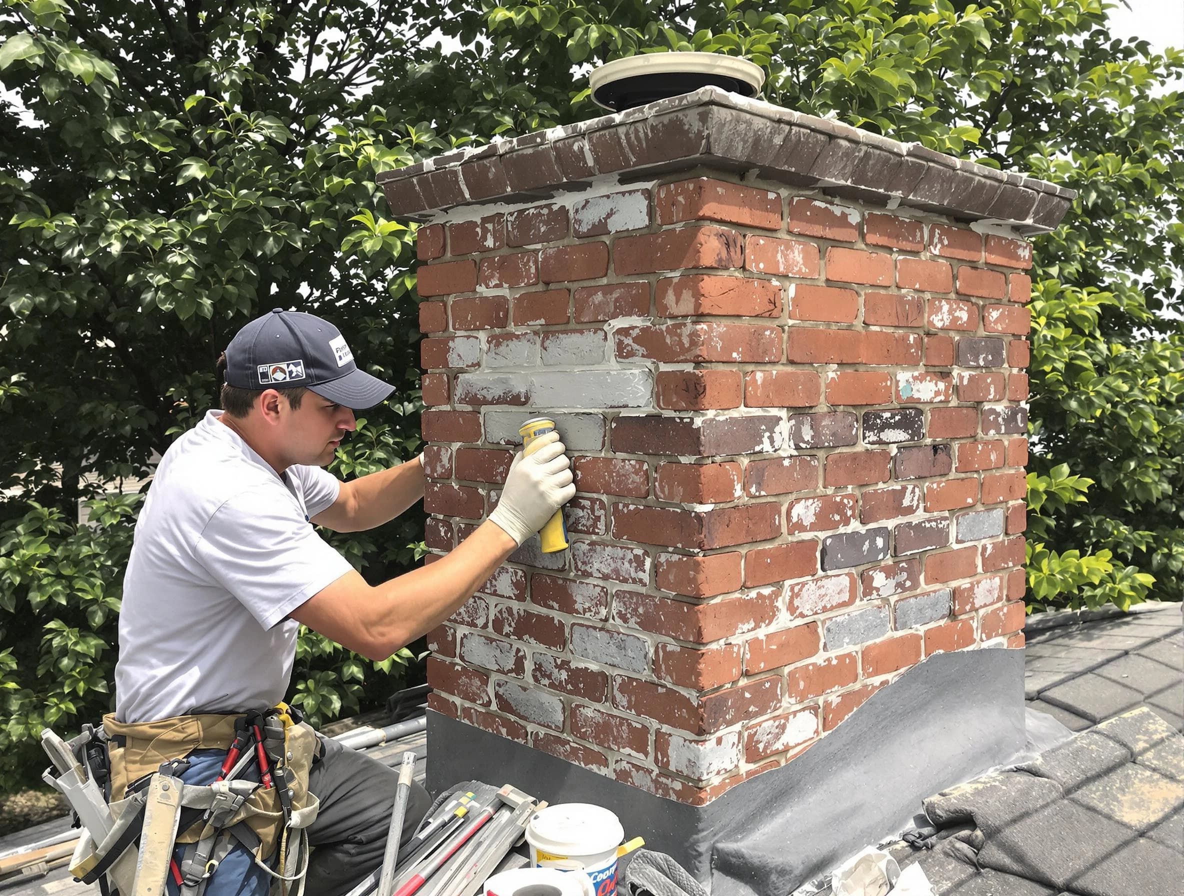 Berkley Chimney Sweep restoring an aging chimney in Berkley, CO