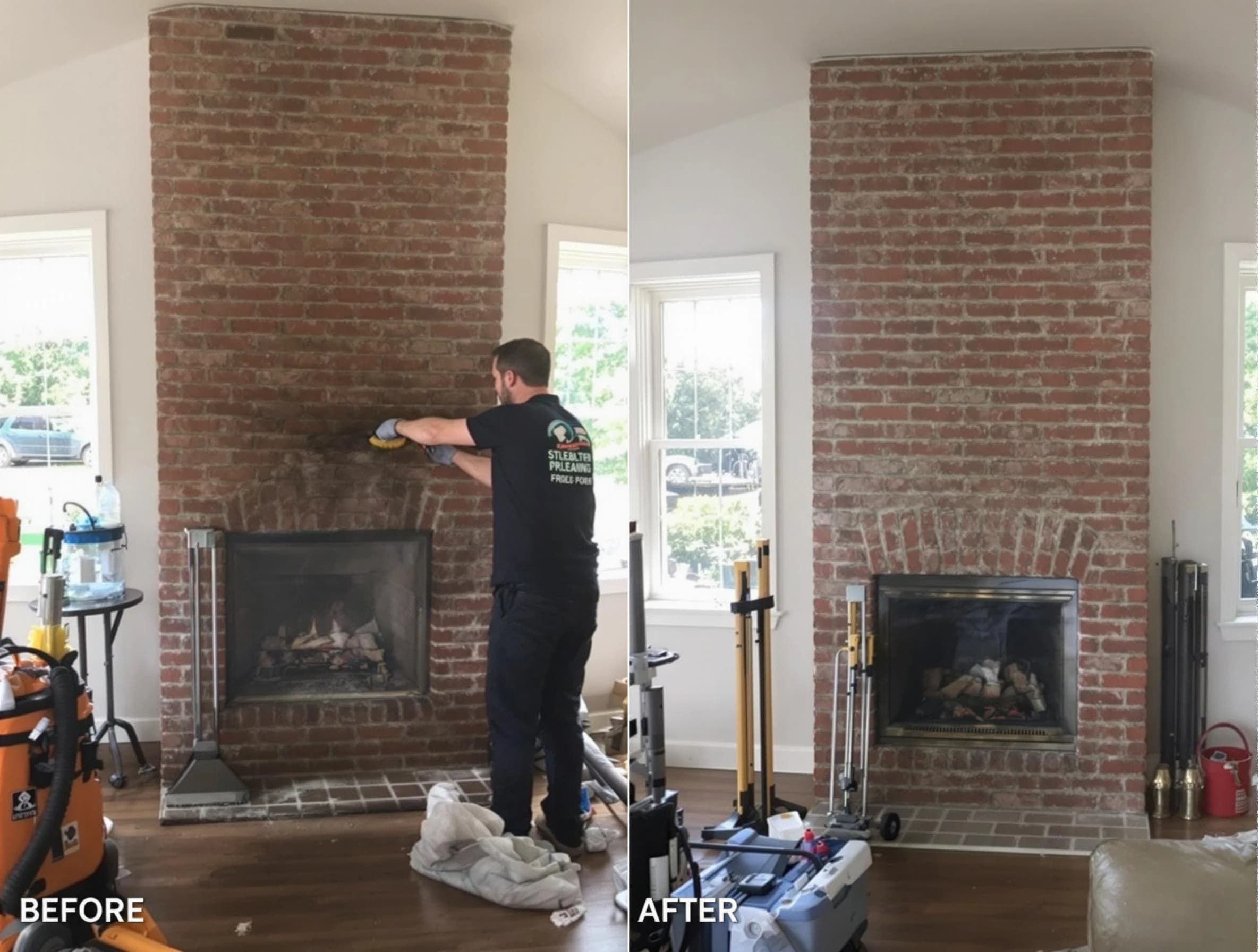 Finished chimney sweeping service by Berkley Chimney Sweep in Berkley, CO