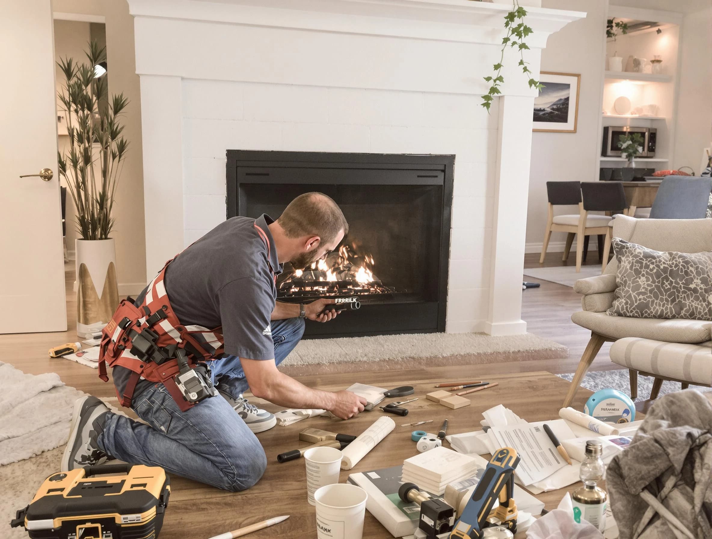 Berkley Chimney Sweep performing fireplace repair in Berkley, CO