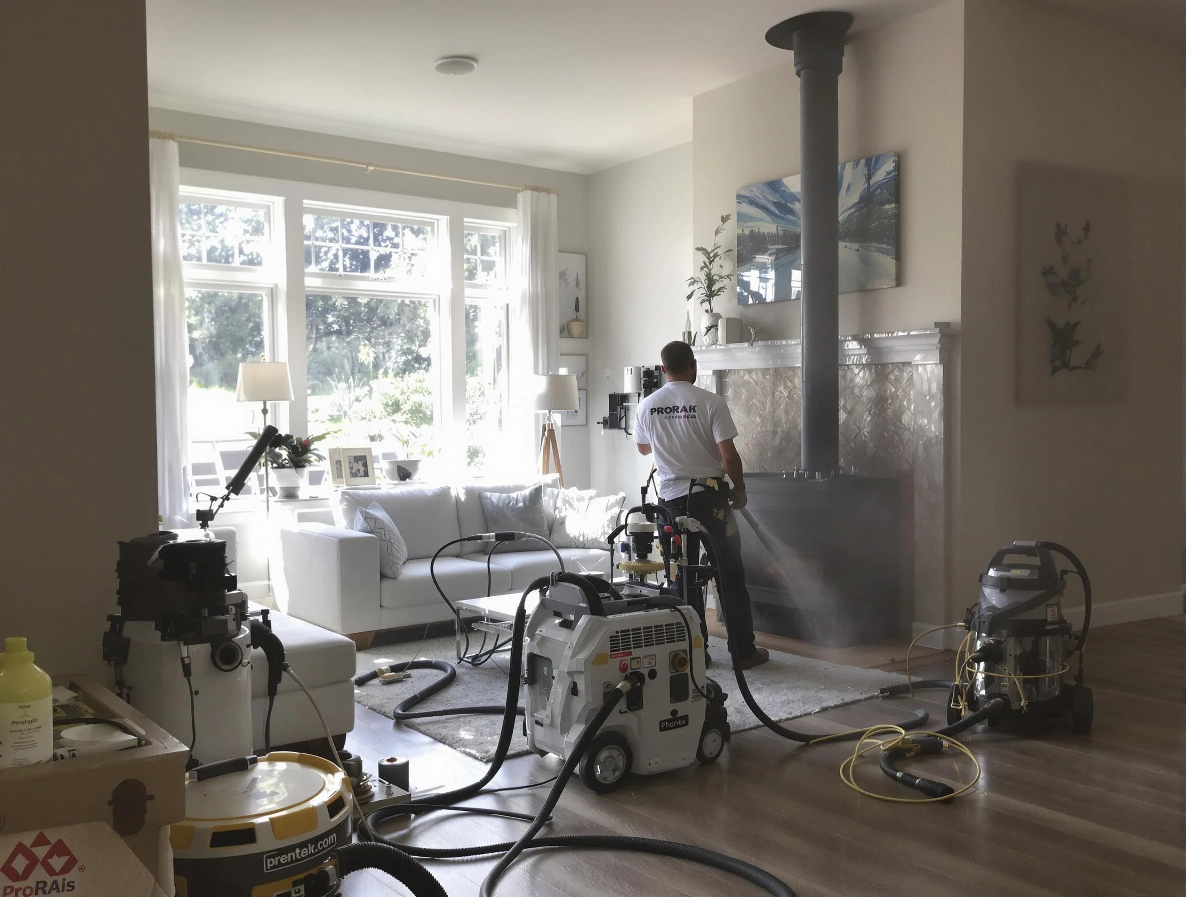 Soot removal service by Berkley Chimney Sweep for a fireplace in Berkley, CO