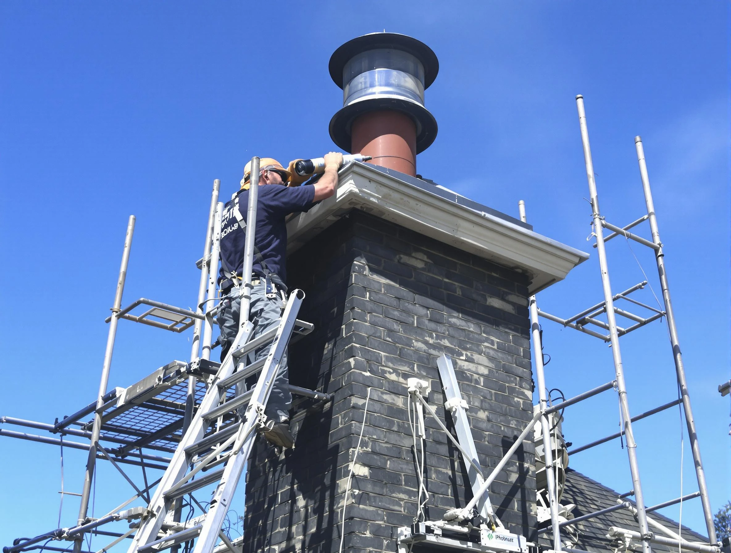 Sturdy chimney crown finished by Berkley Chimney Sweep in Berkley, CO