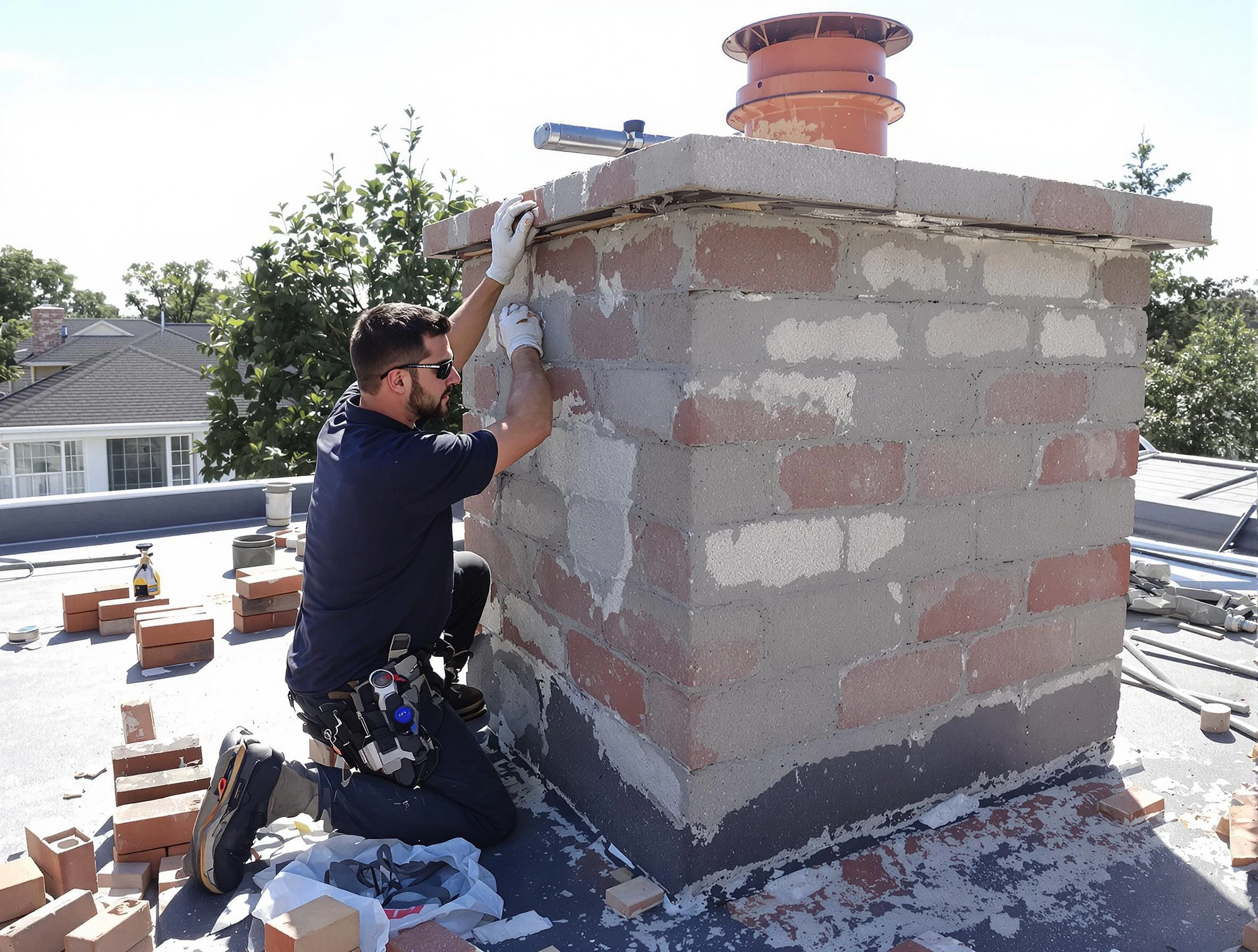 Advanced chimney repair process by Berkley Chimney Sweep in Berkley, CO