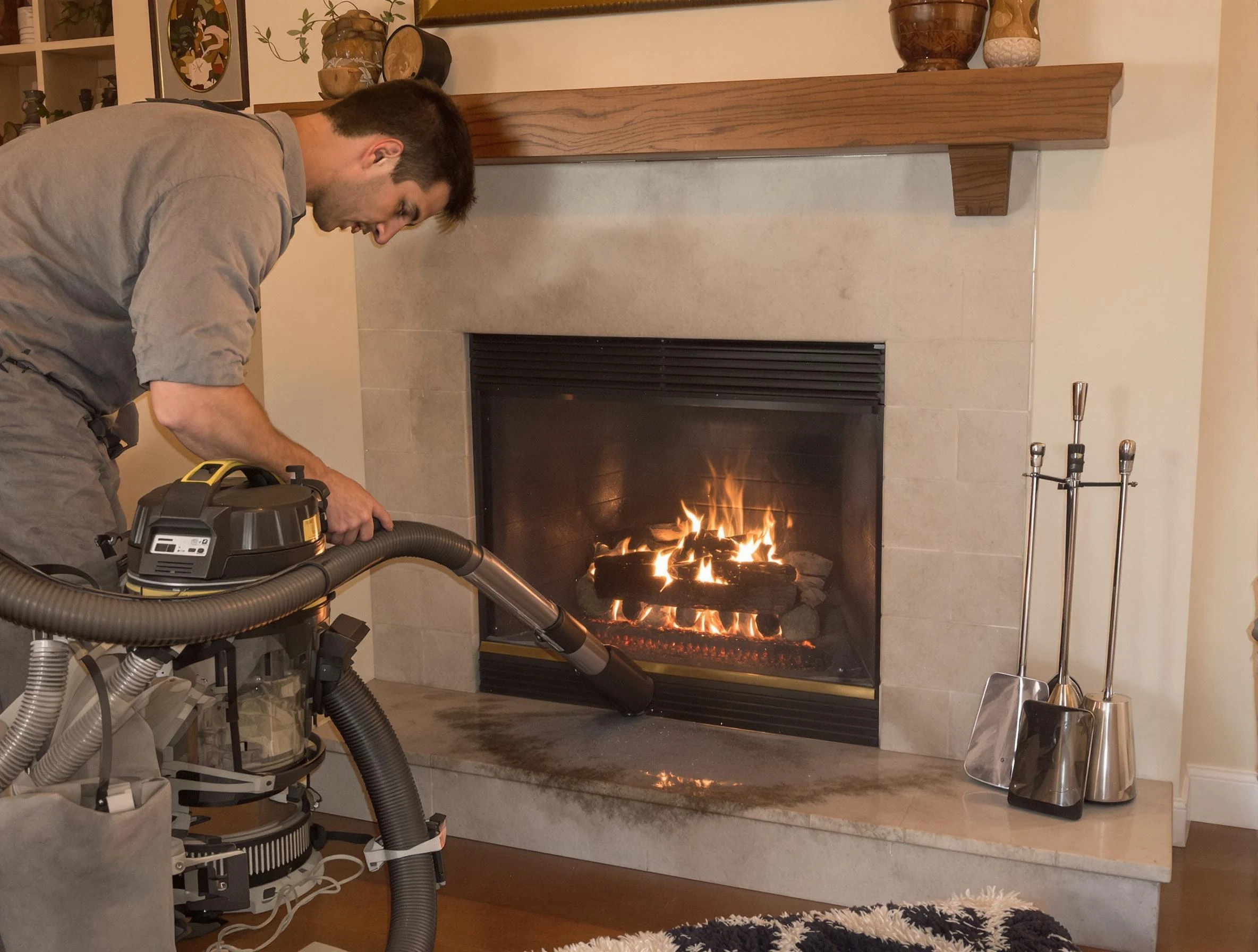 Routine fireplace upkeep by Berkley Chimney Sweep in Berkley, CO