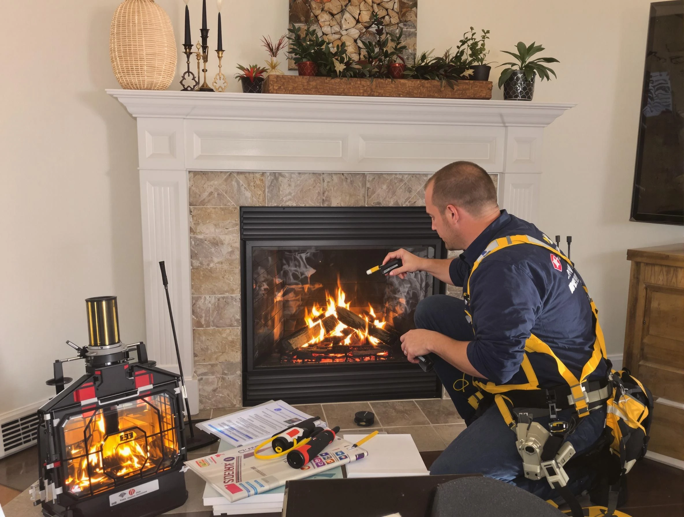 Safety-focused fireplace inspection by Berkley Chimney Sweep in Berkley, CO